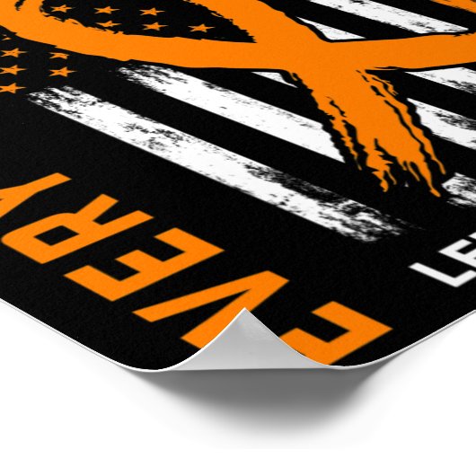 悔やみや弔慰ギフト失われたパパオレンジ白血病アワーン ポスター (角)