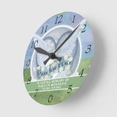 悔やみや弔慰ギフト ラウンド壁時計 (傾斜)