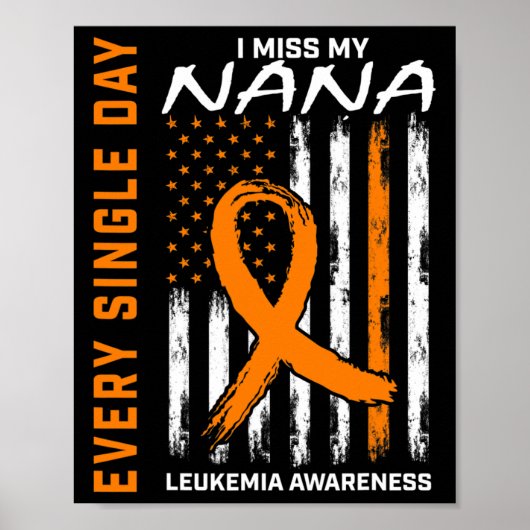 悔やみや弔慰ギフトNana Orange Leukemia Awaren紛失 ポスター (正面)