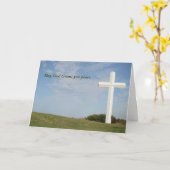 悔やみや弔慰クリスチャンカード、カスタマイズ可能 カード (黄色い花)