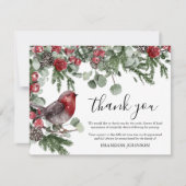 悔やみや弔慰クリスマス葬儀ありがとう サンキューカード (正面)