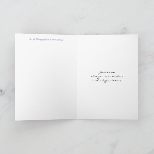 悔やみや弔慰グリーティングカードと海シーン カード (内部)