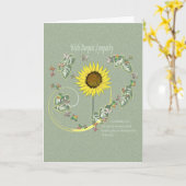 悔やみや弔慰グリーティングカード カード (黄色い花)