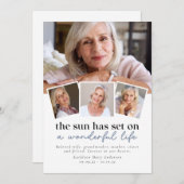 悔やみや弔慰サンが引用文写真葬儀を設定 サンキューカード (正面/裏面)