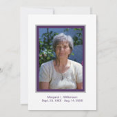 悔やみや弔慰サンキューウォーターカラーフローラ木製クロス 案内状 (裏面)