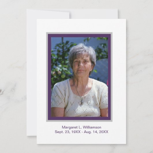 悔やみや弔慰サンキューウォーターカラーフローラ木製クロス 案内状 (裏面)