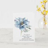 悔やみや弔慰サンキューウォーターカラーブルーバラ カード (黄色い花)