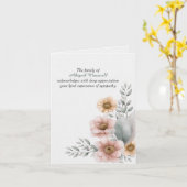 悔やみや弔慰サンキューウォーターカラーブーケ カード (黄色い花)