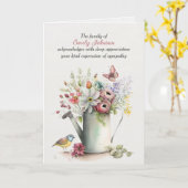 悔やみや弔慰サンキューウォーターリングカン カード (黄色い花)