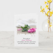 悔やみや弔慰サンキューオンサンドバラ カード (黄色い花)