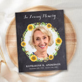 悔やみや弔慰サンキューカードひまわり写真葬式