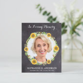 悔やみや弔慰サンキューカードひまわり写真葬式 (スタンド正面)