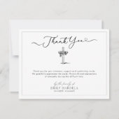 悔やみや弔慰サンキューカードゴールデンブルーフローラデザイン サンキューカード (正面)