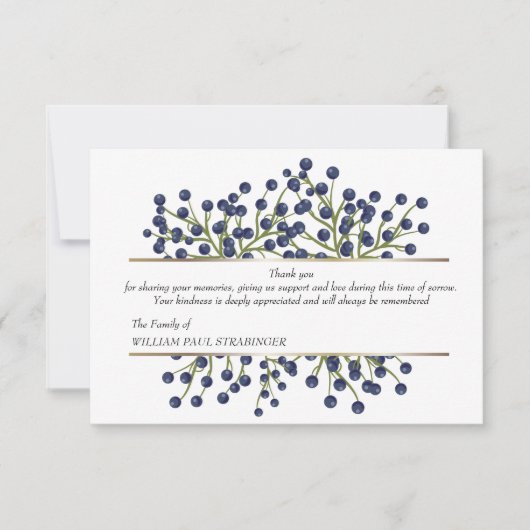 悔やみや弔慰サンキューカード サンキューカード (正面)