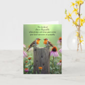 悔やみや弔慰サンキューソンバーズオンザフェンスポスト カード (黄色い花)