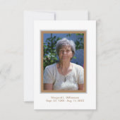 悔やみや弔慰サンキュータンフローラ木製クロス サンキューカード (裏面)