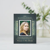 悔やみや弔慰サンキューターコイズ離れ金ゴールドPostCard ポストカード (スタンド正面)