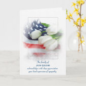 悔やみや弔慰サンキューチューリップオンフラッグカード カード (黄色い花)