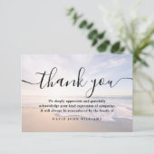 悔やみや弔慰サンキュービーチ海葬儀 サンキューカード (スタンド正面)