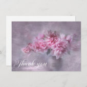 悔やみや弔慰サンキューピンクピンクの花瓶 サンキューカード (正面/裏面)