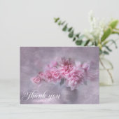 悔やみや弔慰サンキューピンクピンクの花瓶 サンキューカード (スタンド正面)