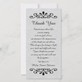 悔やみや弔慰サンキューフォトカードパーチメントルックグレー サンキューカード (正面)