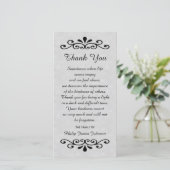 悔やみや弔慰サンキューフォトカードパーチメントルックグレー サンキューカード (スタンド正面)