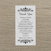 悔やみや弔慰サンキューフォトカードパーチメントルックグレー サンキューカード
