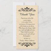 悔やみや弔慰サンキューフォトカードパーチメントルック サンキューカード (正面)