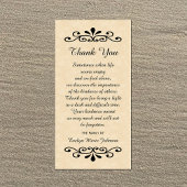 悔やみや弔慰サンキューフォトカードパーチメントルック サンキューカード