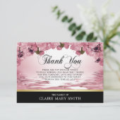 悔やみや弔慰サンキューフューラルバタフライフローラ サンキューカード (スタンド正面)