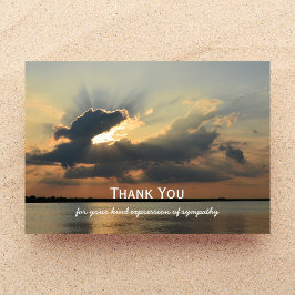 悔やみや弔慰サンキューフラットカード – サンセット サンキューカード