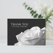 悔やみや弔慰サンキューフラットカード – ホワイトローズ サンキューカード (スタンド正面)