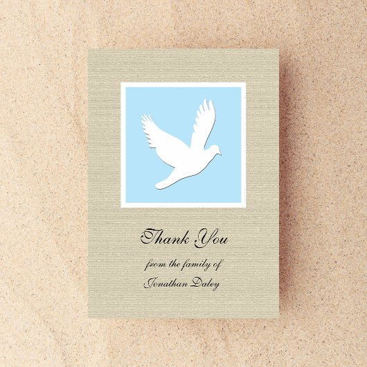 悔やみや弔慰サンキューフラットカード – Dove サンキューカード