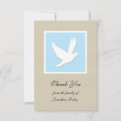 悔やみや弔慰サンキューフラットカード – Dove サンキューカード (正面)