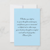 悔やみや弔慰サンキューフラットカード – Dove サンキューカード (裏面)