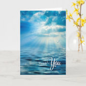 悔やみや弔慰サンキューブルーオーシャンビューサンライトアンドシー カード (黄色い花)