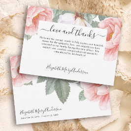 悔やみや弔慰サンキューベリーベリーメントフローラメモリアル サンキューカード