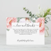 悔やみや弔慰サンキューベリーベリーメントフローラメモリアル サンキューカード (スタンド正面)