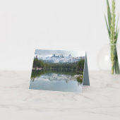 悔やみや弔慰サンキューマウンテンレイクリフレクションノート サンキューカード (正面)