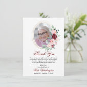 悔やみや弔慰サンキューメモリアルウォーター色フローラ サンキューカード (スタンド正面)