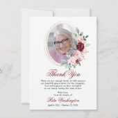 悔やみや弔慰サンキューメモリアルウォーター色フローラ サンキューカード (正面)