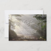 悔やみや弔慰サンキューメモリアルフォレストサンフォト サンキューカード (正面)