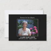 悔やみや弔慰サンキューメモリアルフォレストサンフォト サンキューカード (裏面)