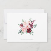 悔やみや弔慰サンキューメモリアルブルゴーニュフローラ サンキューカード (裏面)