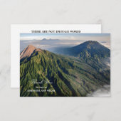 悔やみや弔慰サンキューメモリアルマウンテンフォト サンキューカード (正面/裏面)