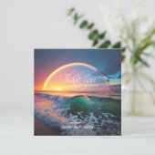 悔やみや弔慰サンキューメモリアルレインボー海水 サンキューカード (スタンド正面)