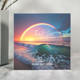 悔やみや弔慰サンキューメモリアルレインボー海水 サンキューカード