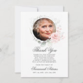 悔やみや弔慰サンキューメモリアル水彩フローラ サンキューカード (正面)