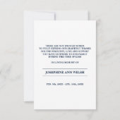 悔やみや弔慰サンキューメモリアル海サンセットビーチ サンキューカード (裏面)